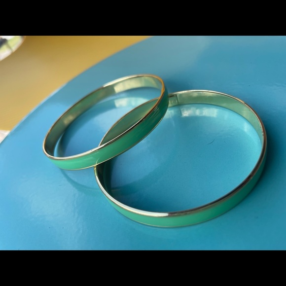 Lot of 2 Aqua turquoise enamel bangle 🛼 - Picture 2 of 7
